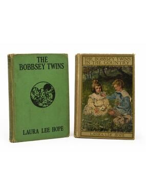 Lot 2 Vintage Bobbsey Twins Books 1916 1920s Laura Lee Hope Hardcover Set